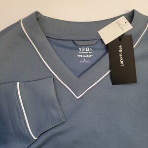 YPB Your Personal Best neoKNIT V Neck Pullover Cropped Boxy Sweatshirt Women LG